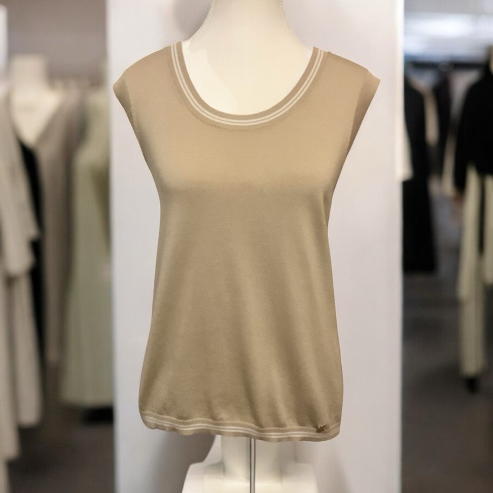 TOMMY HILFIGER BEIGE KNIT SLEEVELESS SWEATER VEST/ Size L